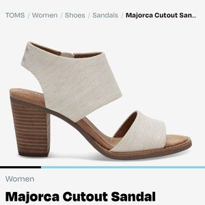 TOMS Majorca Cutout Heel Sandal Size 7